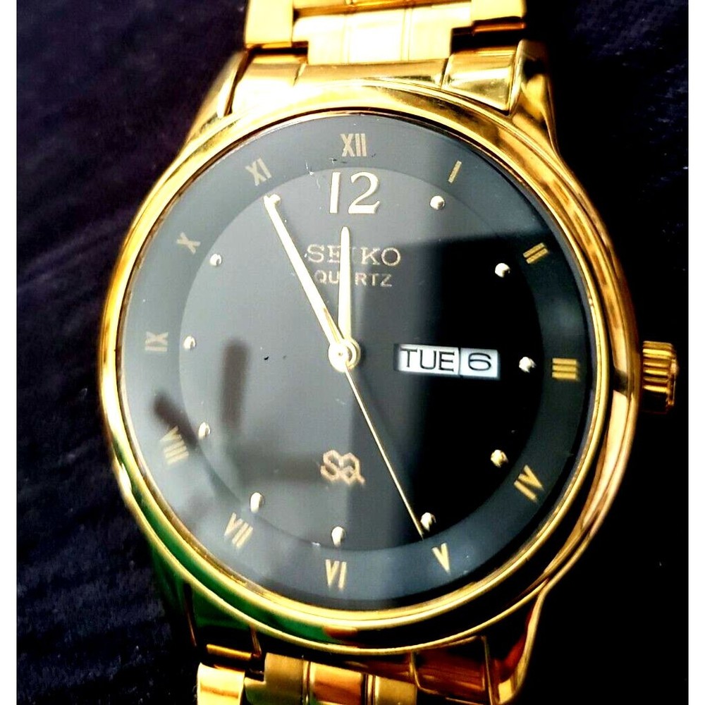 SQ‎ Men’s Black Dial Gold 41mm Watch After Market Non OEM Movement Runs G…